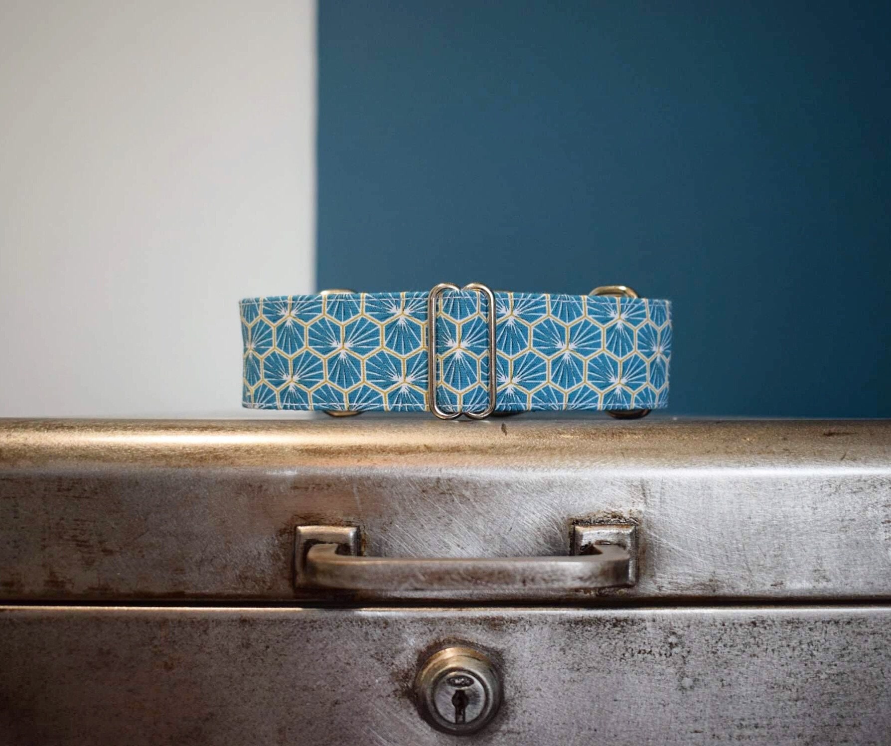 Collier Pour Chiens Réglable, Martingale ou Clip, Tissu Japonais, Lévrier, Galgo, Whippet, Greyhound