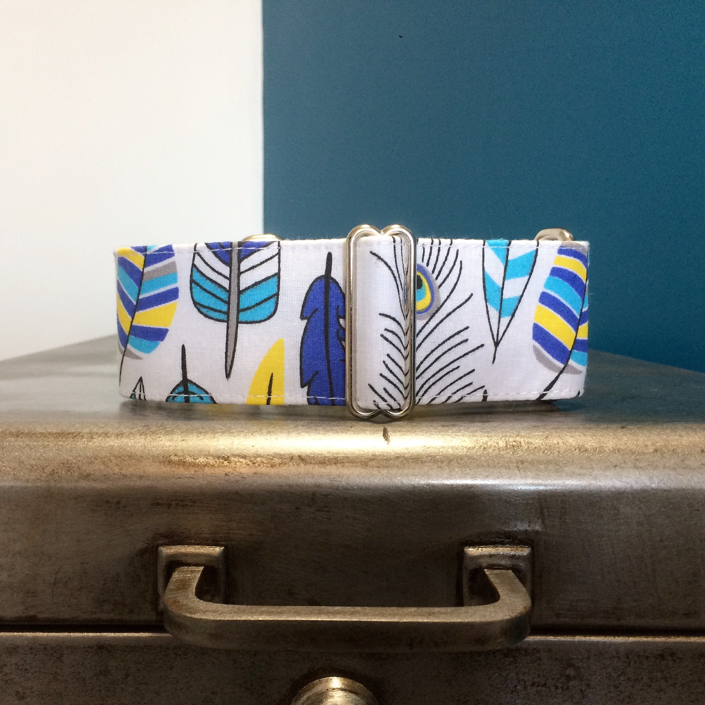 Collier Pour Chien, Martingale Centrée, Lévrier, Plumes