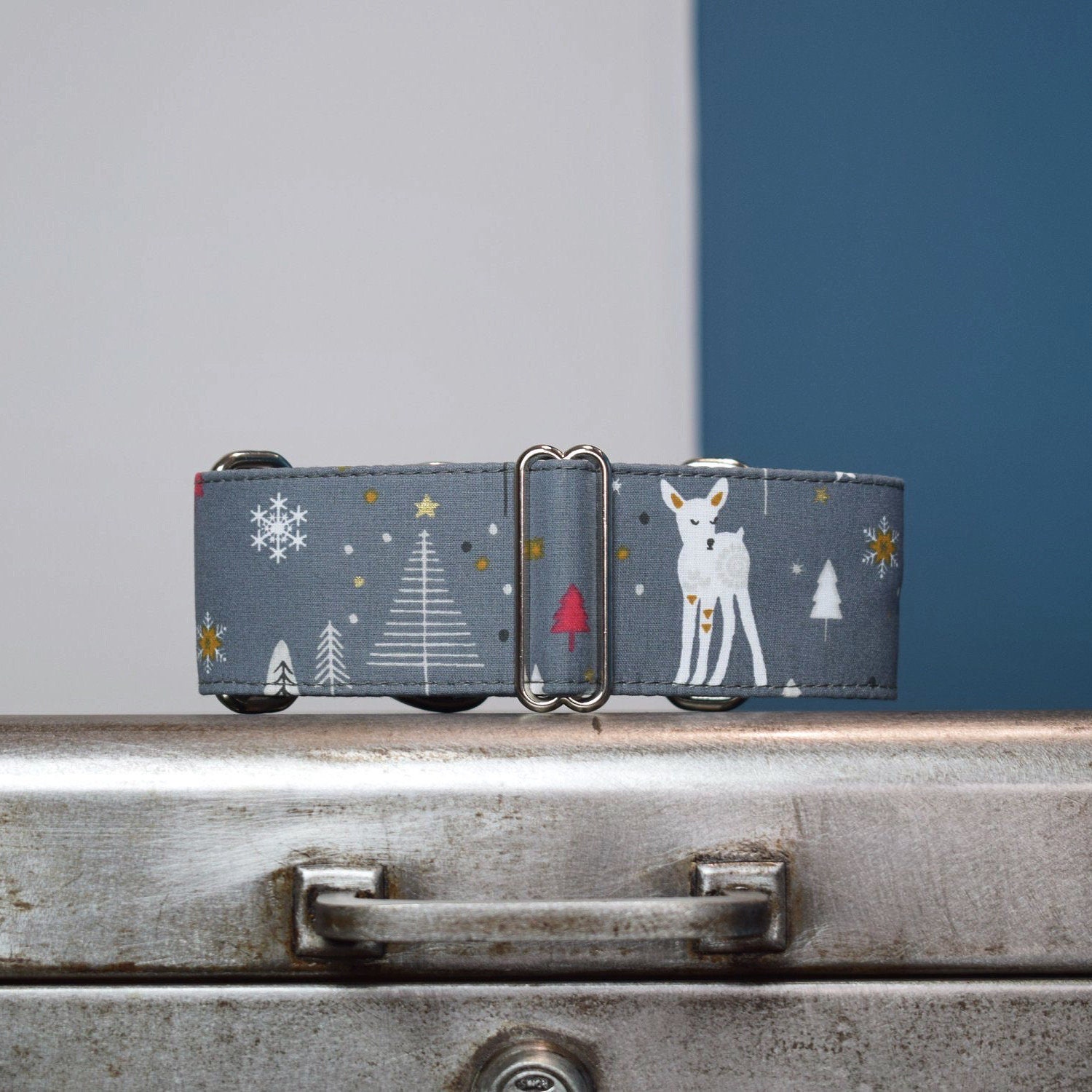 Collier Pour Chiens Réglable, Martingale ou Clip, Lévrier, Faon, Noël, Hiver