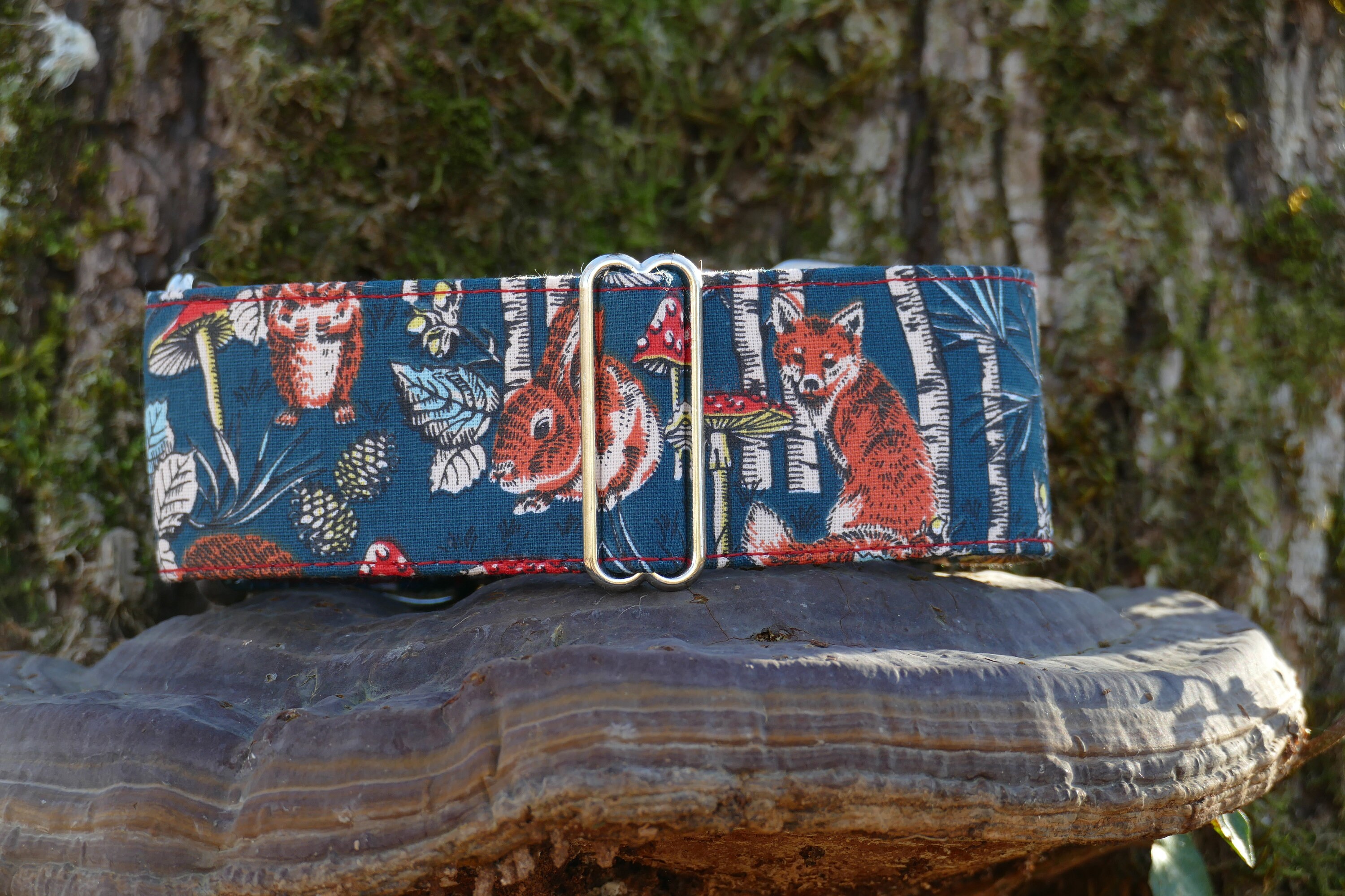 Collier Pour Chiens Réglable, Martingale ou Clip, Renard, Lapin, Hérisson, Lévrier