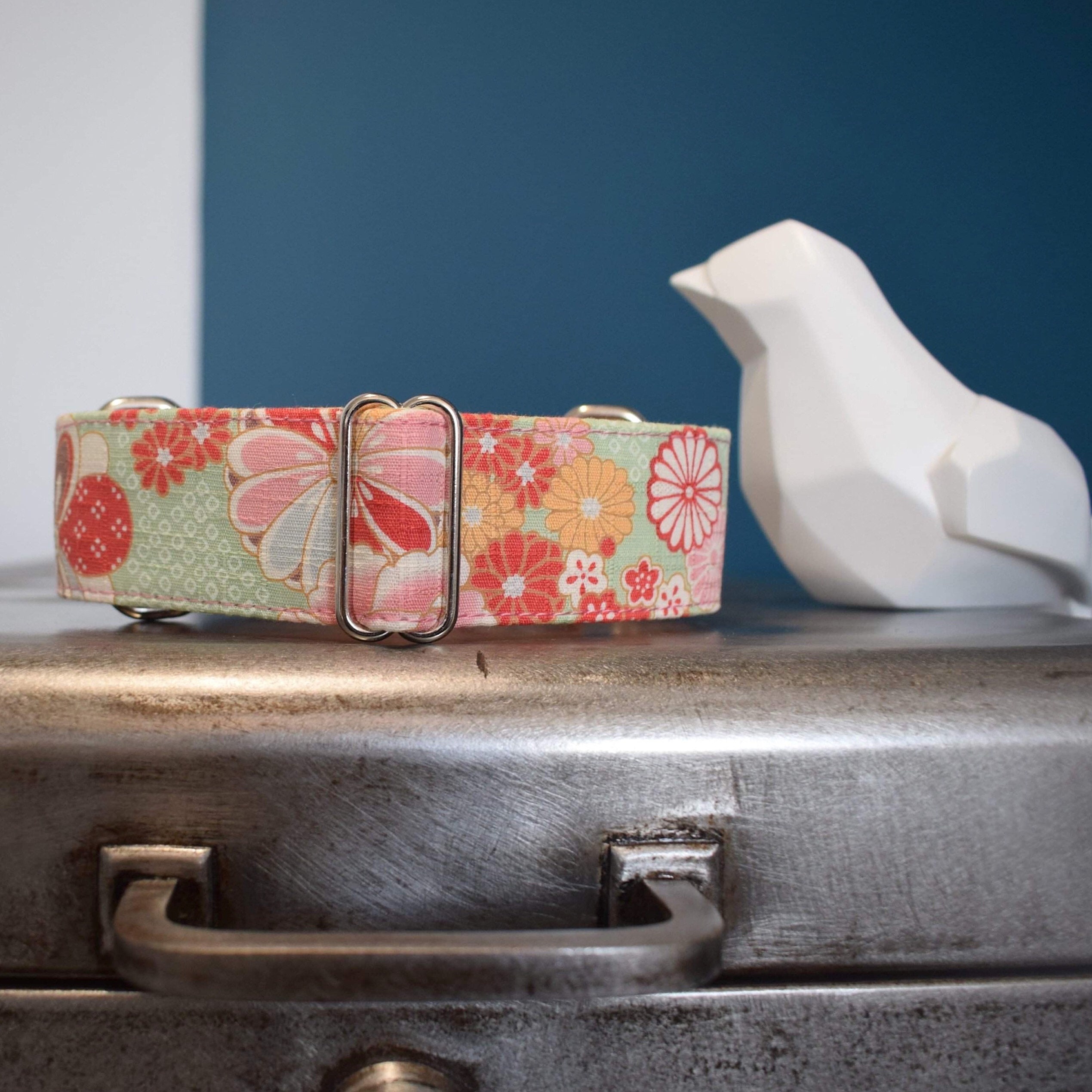 Collier Pour Chiens, Martingale ou Clip, Lévrier, Tissu Japonais