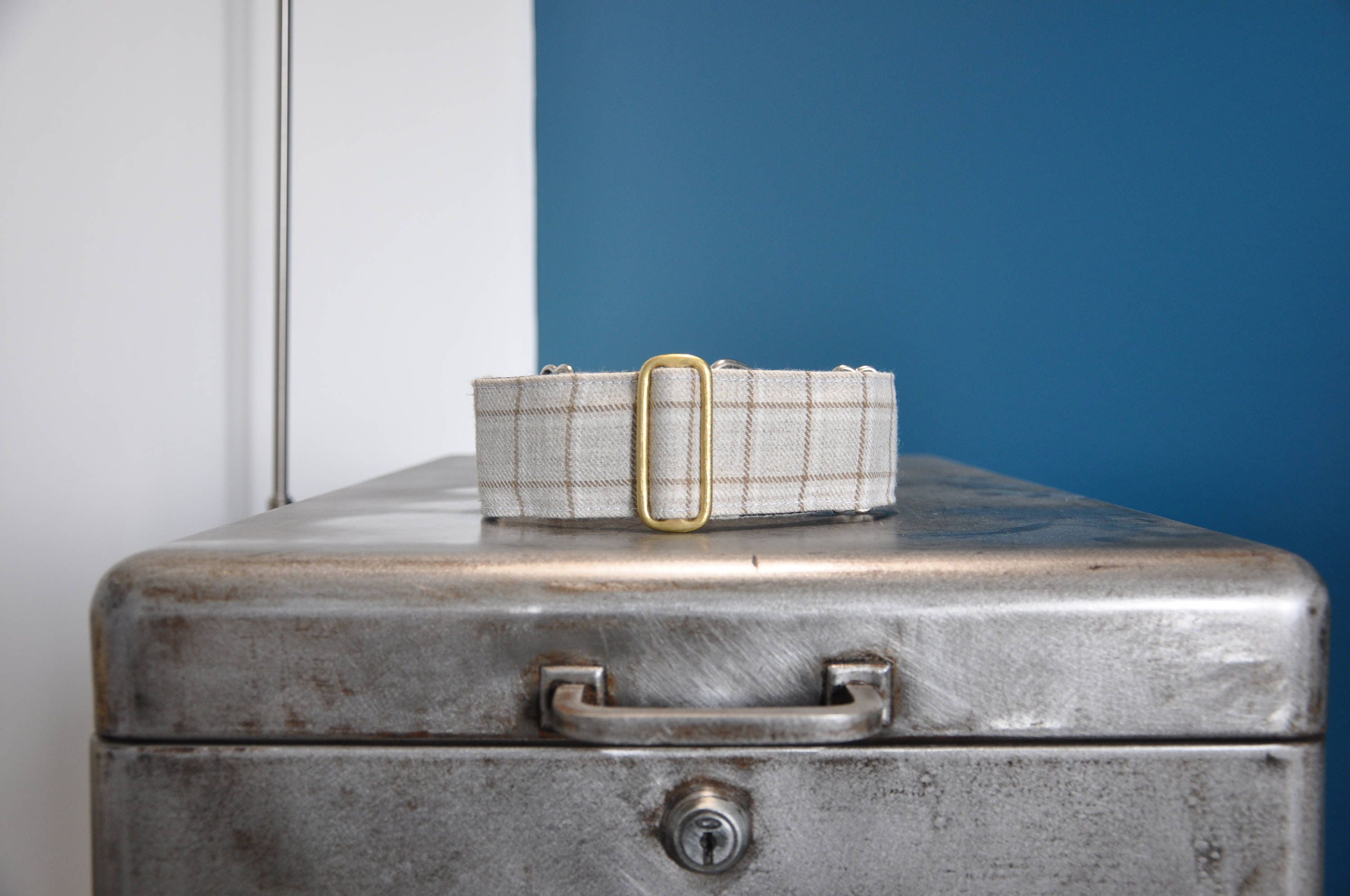 Collier Martingale Centrée Pour Chiens, Lévrier, Carreau, Écossais, Laine, Galgo, Whippet, Greyhound