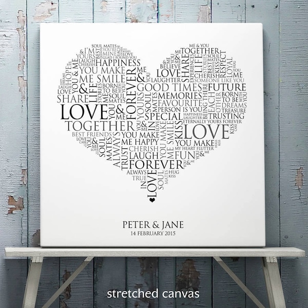 Heart Word Art Etsy UK