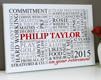 Personalised Retirement Word Art