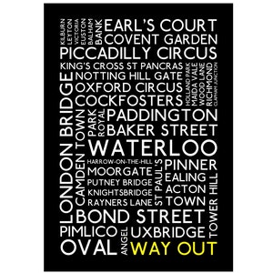 London Travel Typographic Art Digital File