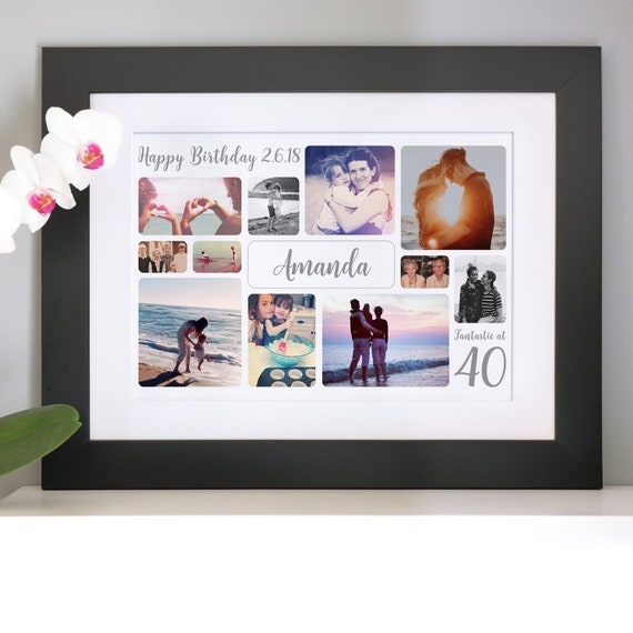 Personalised 40th Birthday Photo Collage 40th Birthday Photo Collage