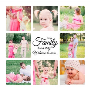 Personalised Message Family Collage Digital File