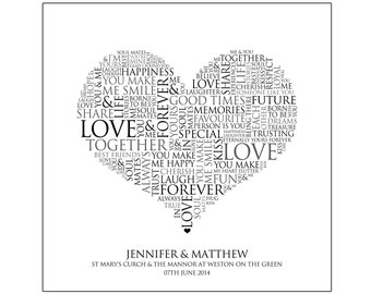 Puede incluir: Arte de palabras en forma de corazón en blanco y negro con las palabras "Love", "Together", "Forever", "Soul Mates", "Best Friends", "Cherish", "Happy", "You Make Me Smile", "My Heart Flutter", "Fun", "Kiss", "Special", "Trusting", "Eternally Yours Forever", "Good Times", "Future", "Memories", "Favourite", "Dreams", "Happiness", "Someone Like You", "Believe", "Cherish", "Respect", "Loyal", "Together", "Me & You", "Soul Mates", "Share", "Life", "Stories", "Born", "To Be", "Soul Mates", "You & Me", "Meet", "Special", "In", "Make", "You Make Me Happy", "Always", "Trust", "Cherish", "Laugh", "Forever", "Always", "True", "In", "Love", "Soul Mates", "Hug", "Kiss" y "Jennifer & Matthew" y "St Mary's Church & The Manor at Weston on the Green" y "07th June 2014".