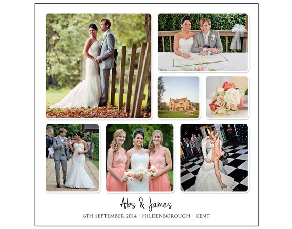 Personalisierte Hochzeit Foto Collage Digitale Datei Etsy