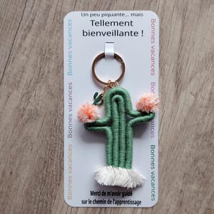 carte merci maitresse porte clé cactus