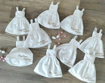 10 Dresses containing sweets, candy boxes, baptism, girl, personalized dresses