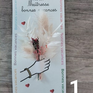 carte merci maitresse fleurs séchées