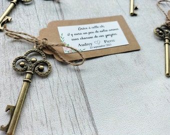 Key bottle opener wedding gifts, guest gifts, wedding, souvenir, vintage retro ideas