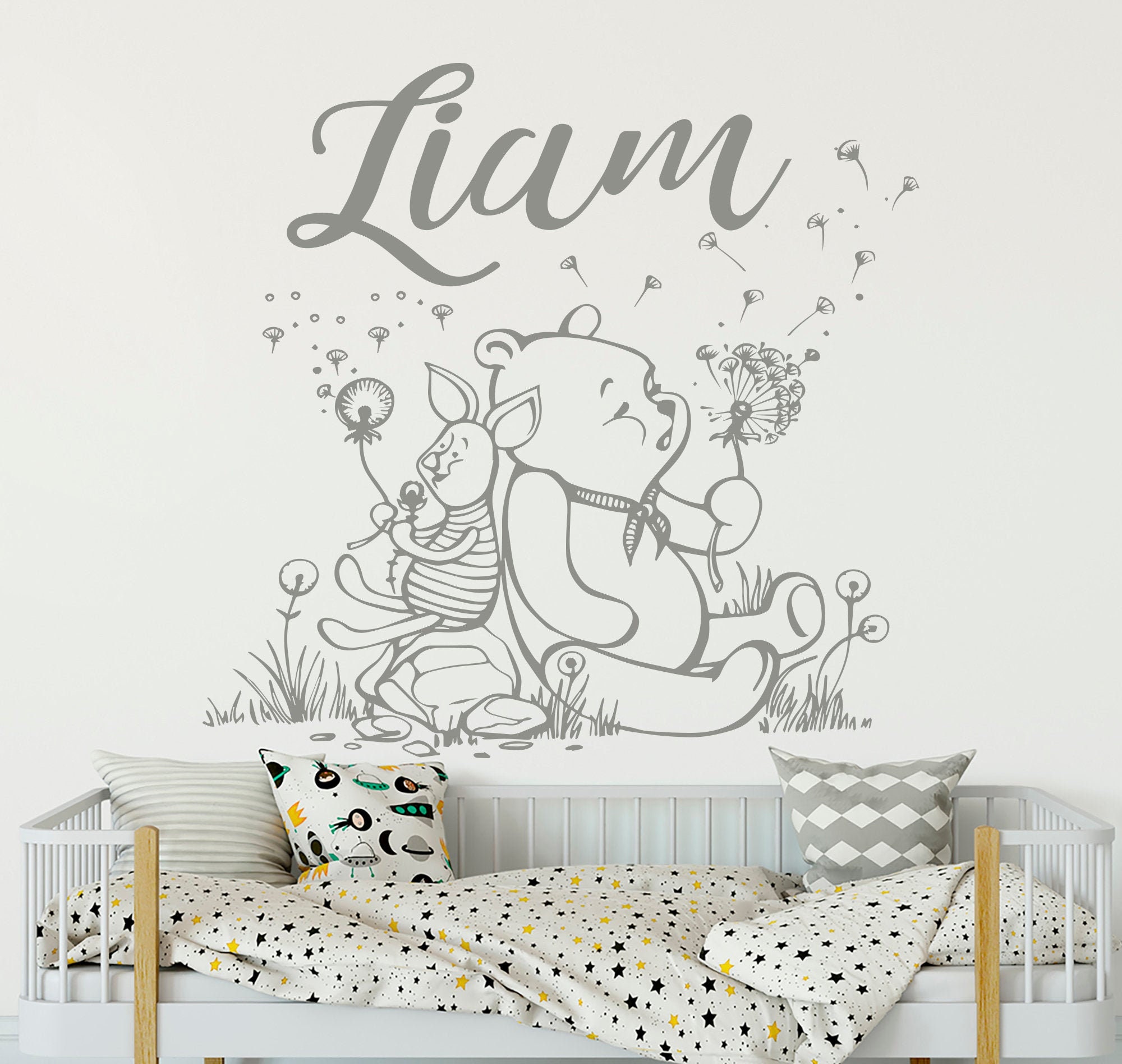 Custom Name Wall Decals Nursery Wall Decal Dandelion Vinyl Etsy