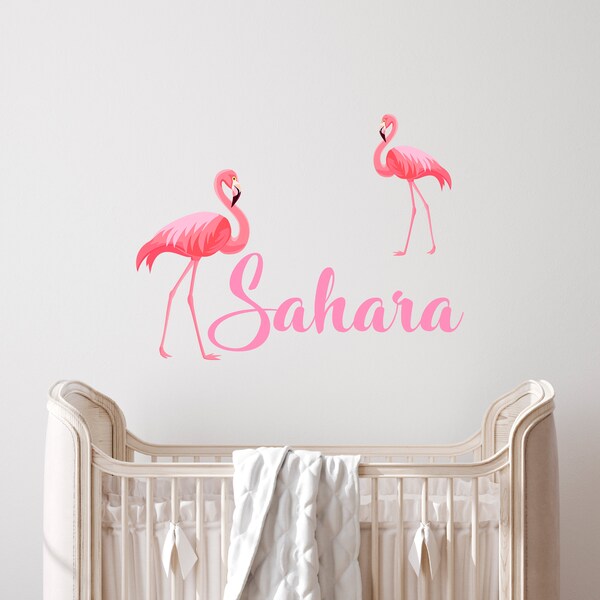 Flamingo Wall Decals Etsy