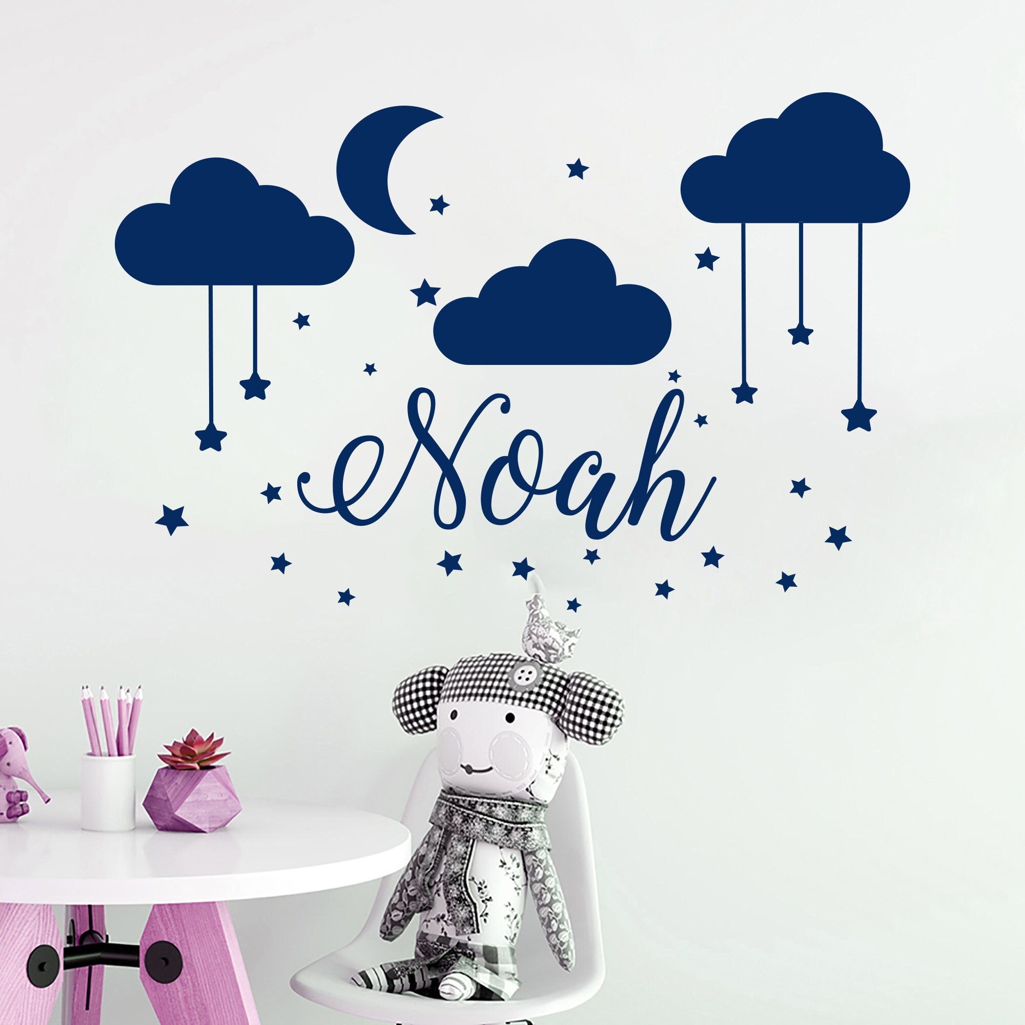 Name Wall Decal Baby Nursery Wall Decal Boy Name for Son's Nursery ...