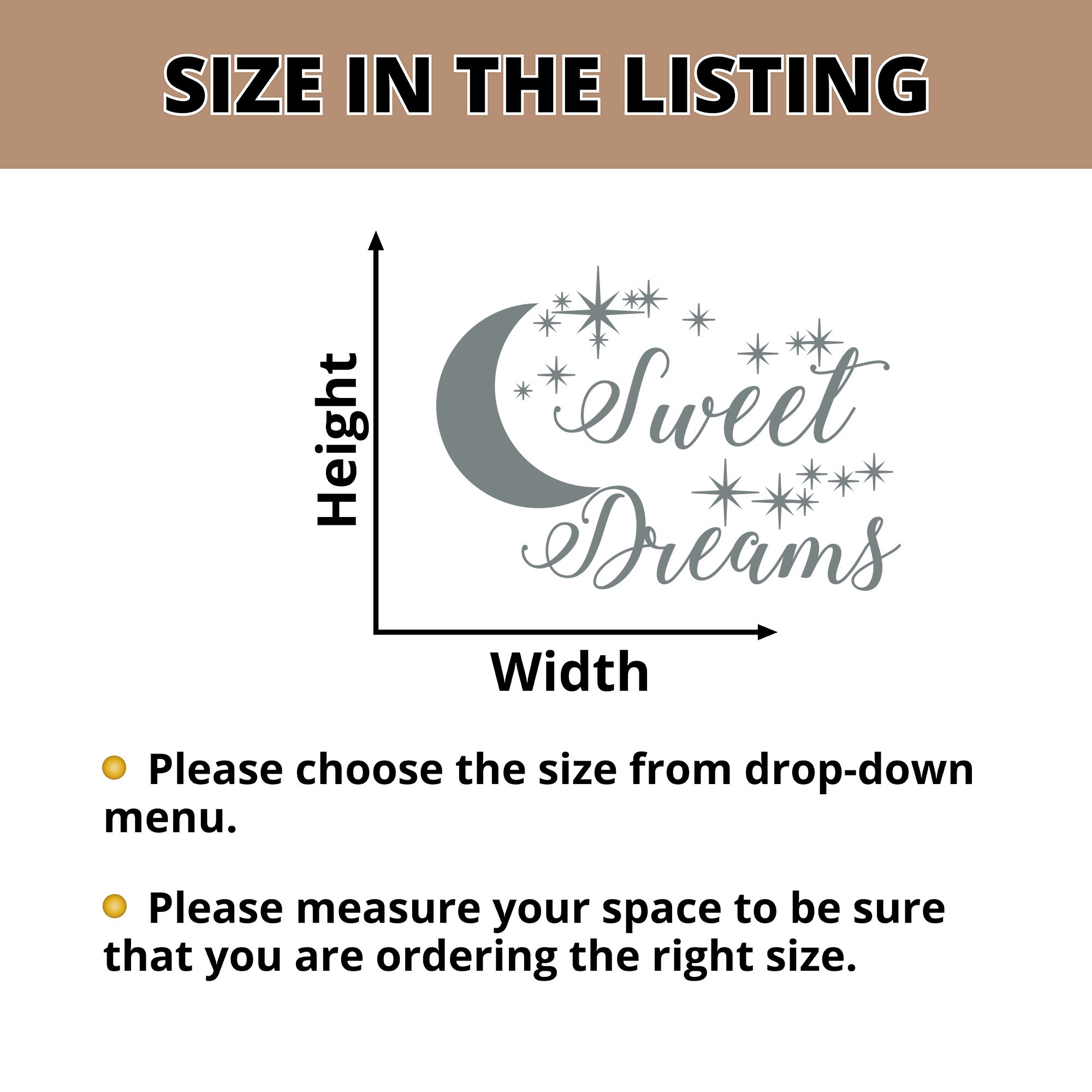 Sweet Dreams Wall Decal Baby Nursery Moon and Stars Wall Etsy