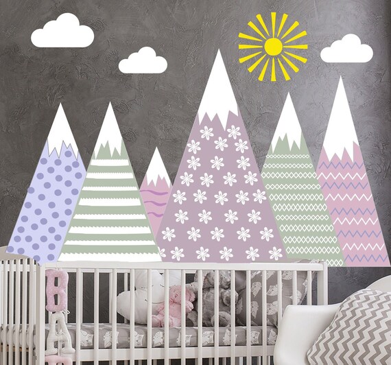 mountain wall stickers nursery