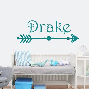 Personalized Arrow Boy Name Wall Decal Vinyl Decal Boys Name Arrow ...