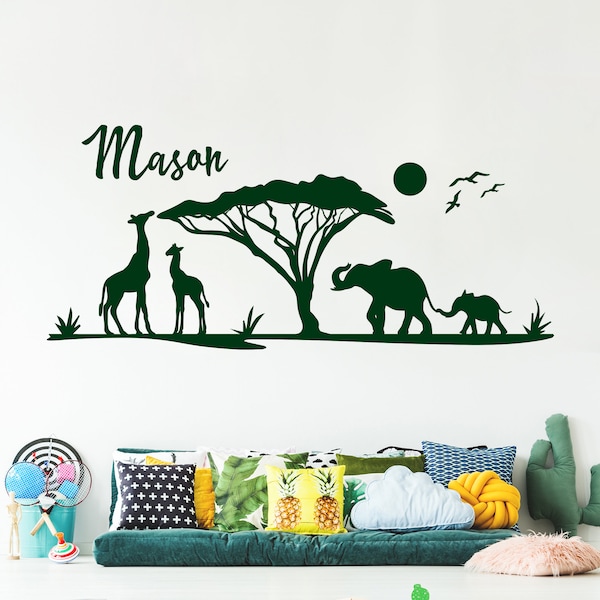 Safari Wall Stickers Etsy