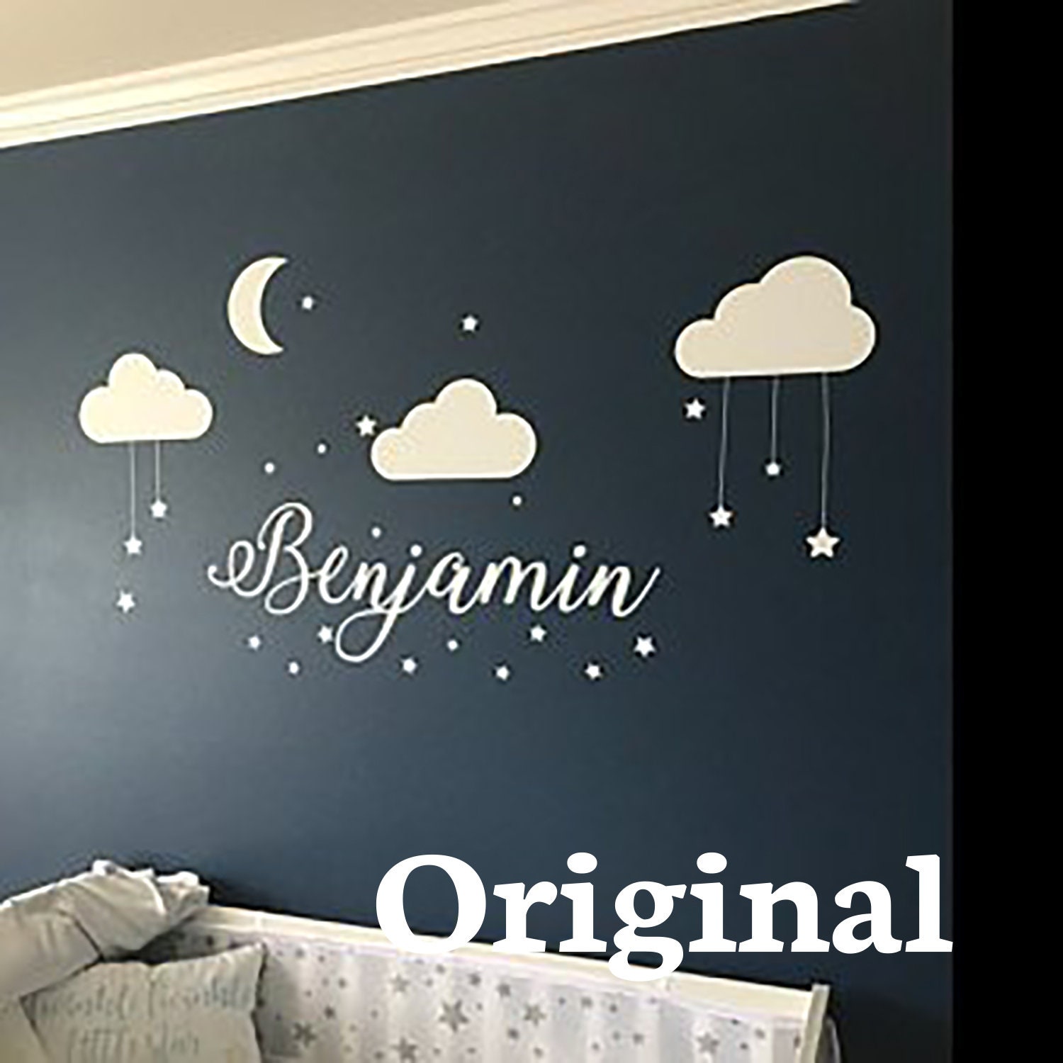 Name Wall Decal Baby Nursery Wall Decal Boy Name For Etsy