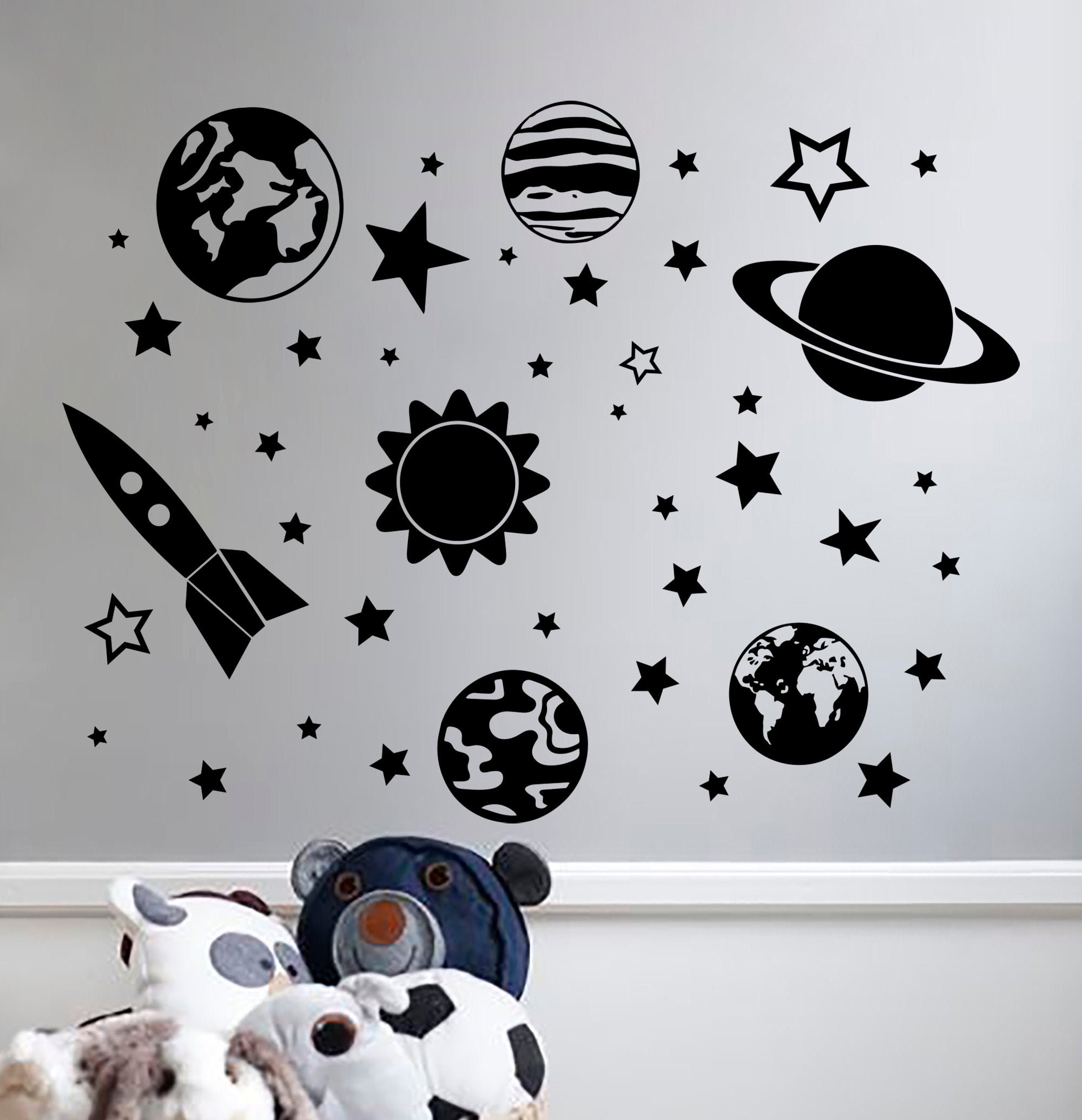 Wall Decal Stars Art Modern Decals Nursery Decals Kids Etsy