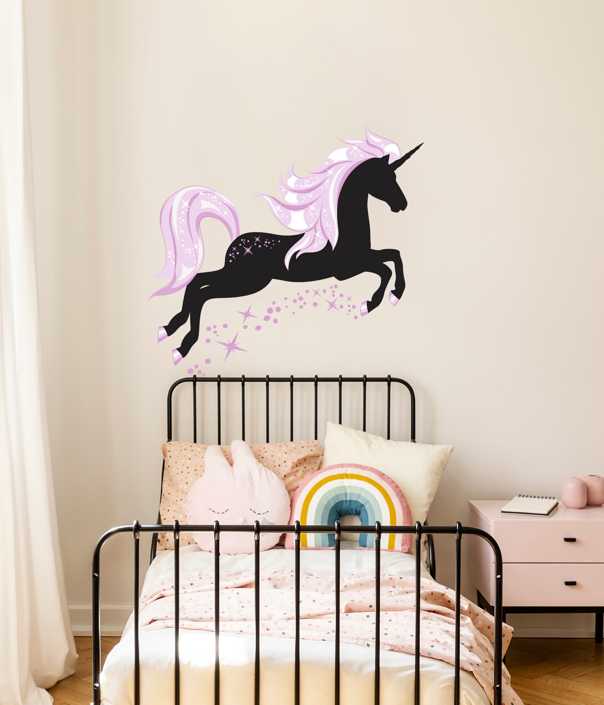 Buy 3D Stickers Space Unicorn Smile Face High Quality PVC material –