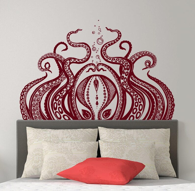 Octopus Wall Decal Tentacles Vinyl Decals Kraken Octopus Etsy