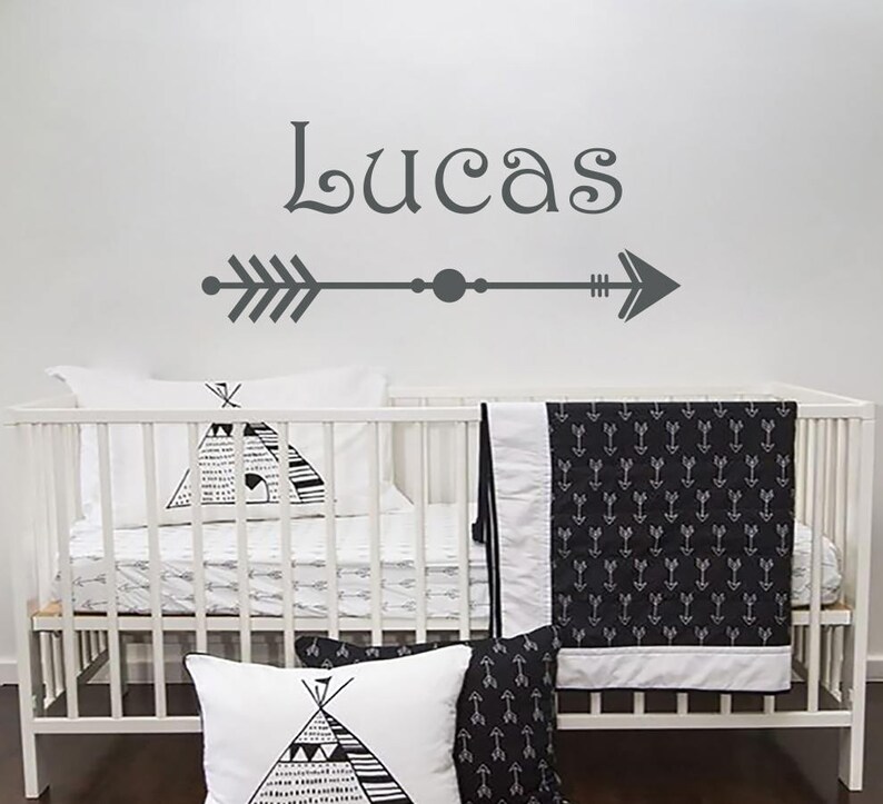 Personalized Arrow Boy Name Wall Decal Vinyl Decal Boys Name Etsy