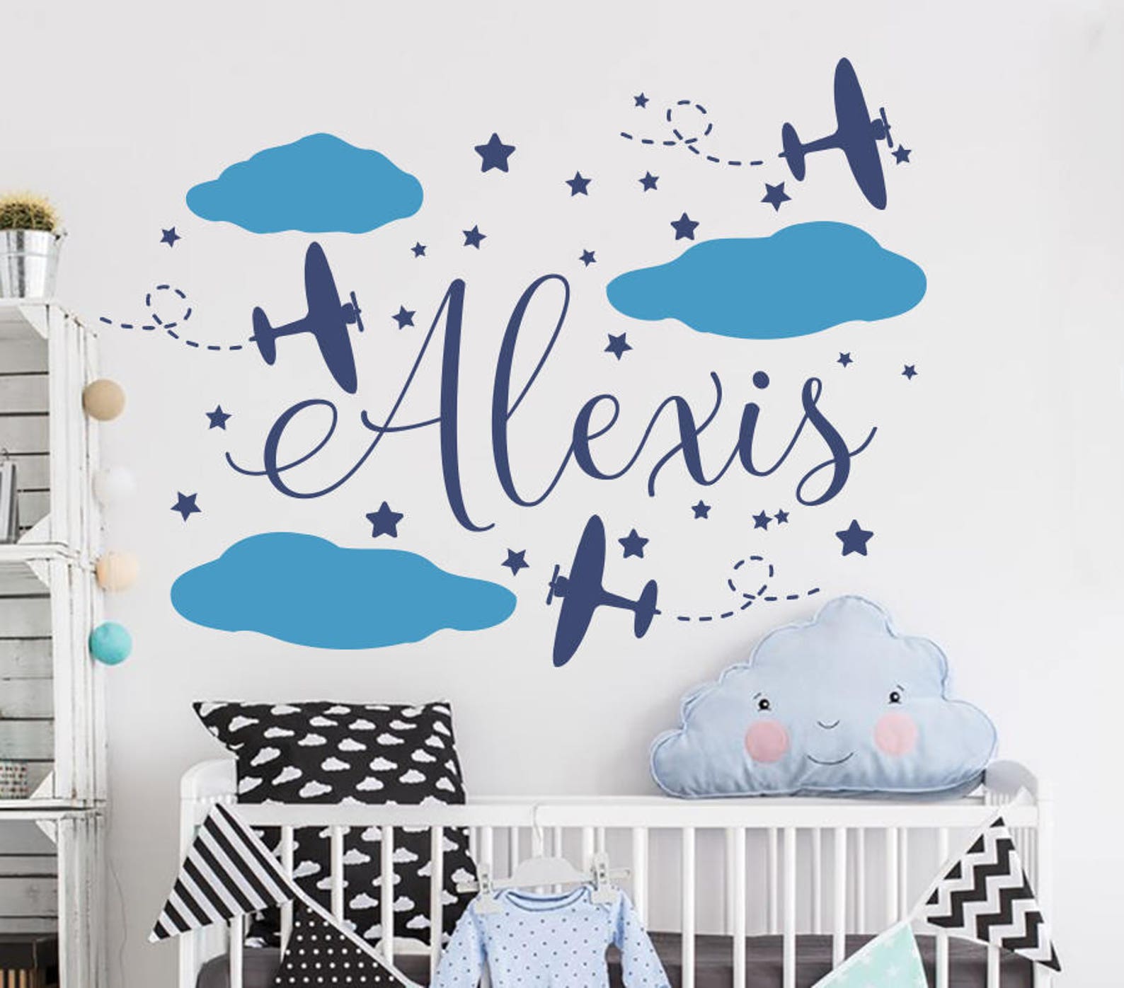Name Wall Decal Baby Nursery Wall Decal Name Nursery Vinyl Etsy