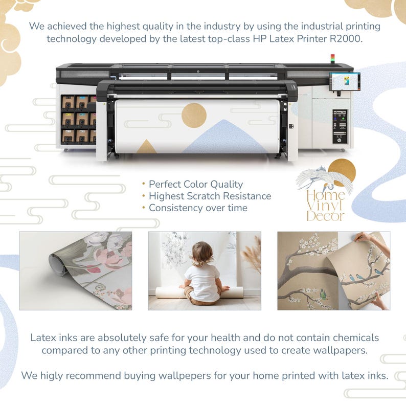 a brochure with a baby sitting in front of a printer