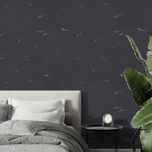 Dark Asian Wallpaper Peel and Stick, Fish Wallpaper Mural, Chinoiserie Wall Paper, Fishes Pattern Wall Roll, Modern Wall Decor, Gift for Him
