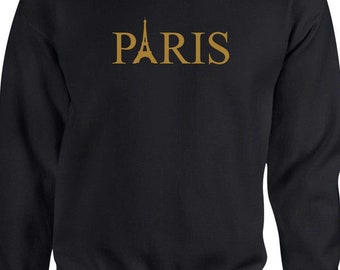 Paris sweatshirt jumper sweater shirt i love france love paris tourism to france tourist top gift holiday trip unisex effel tower