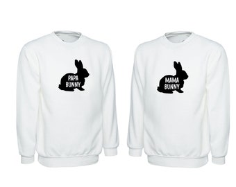 Family funny easter shirts sweatshirt jumper sweater shirt parents gift for mama papa bunny borther sister uncle auntie grandpa grandma