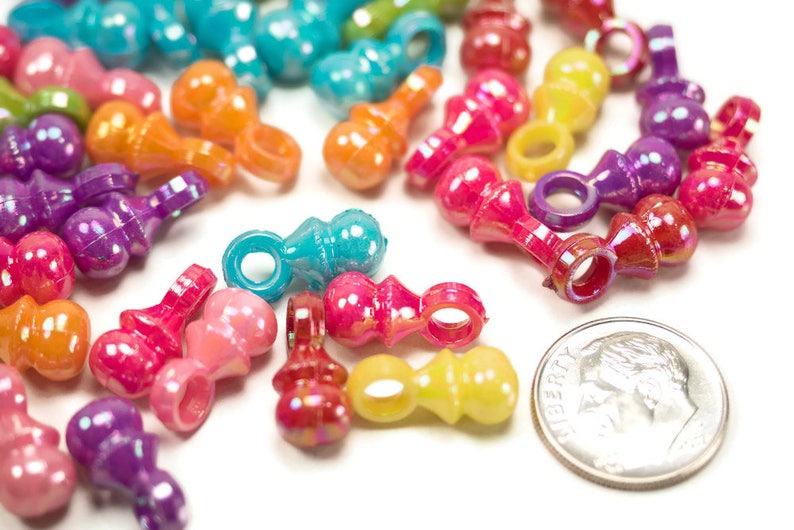 Bird Toy Part BULK Fairy House Mushroom Charm Sugar Glider Plastic Acrylic Pendant !