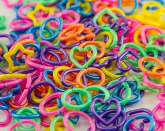 100 Mini Links - Pick A Color - Perfect for Sugar Gliders, Bird Toys, Kids Crafts, Jewelry