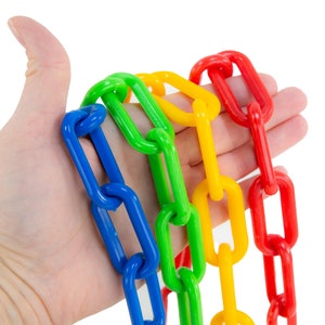 2" Plastic Chain, 8 mm thick, 2" links (sold in 5-foot increments)