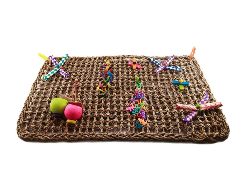 Large Seagrass Mat 13 X 23 Bird Toy Part Also Etsy