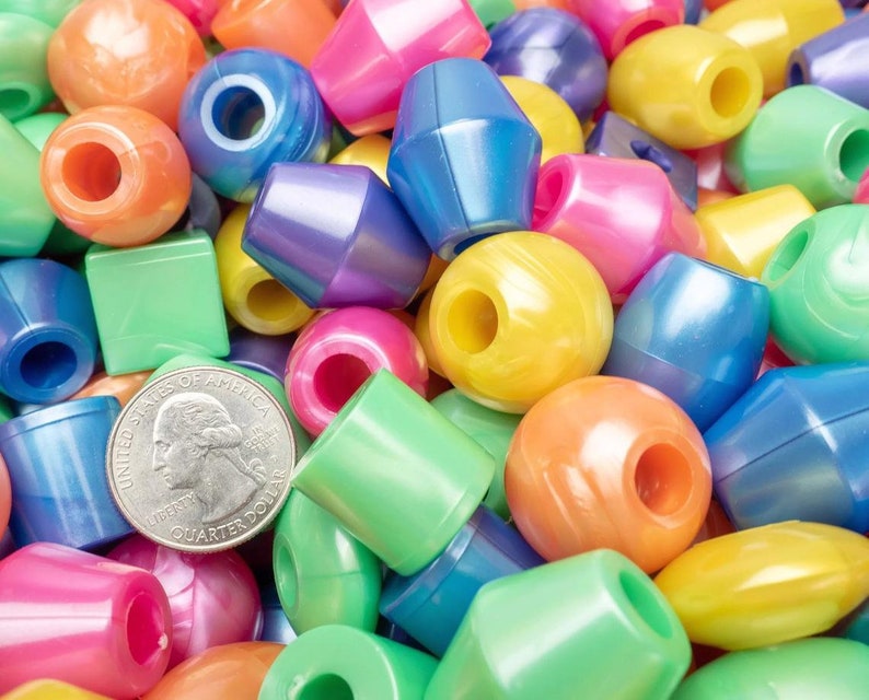 Jumbo Beads BULK 100 COUNT Bird Toy Parts Plastic Lacing Etsy