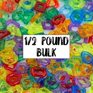 8 oz of Colorful Beads in Fun Shapes - Bird Toy Parts