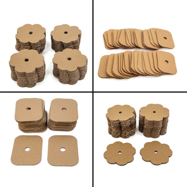 Cardboard Flowers or Rectangles - Bird Toy Parts - Pick Your Size and Shape