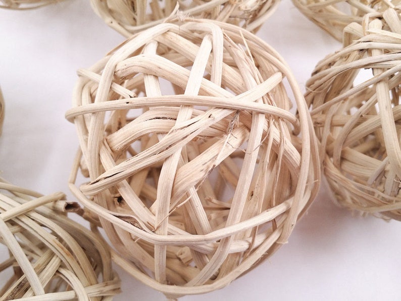Medium Vine Balls Bulk Set of 50 Natural Bird Toy Part Etsy