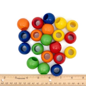 Large Round Bead 1 1/8 24 Pieces Big Beads Bird Toy Part Sugar Glider Toy Part image 4