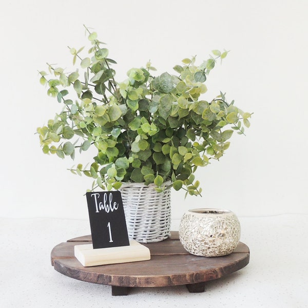 pièce maîtresse de mariage, tranche alternative de notation, affichage en bois de table, décor de mariage de grange, rustique, stand d’affichage de plante, stand en bois de gâteau,