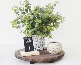wedding centrepiece, alternative log slice, wooden table display, barn wedding decor, rustic, plant display stand, wooden cake stand,