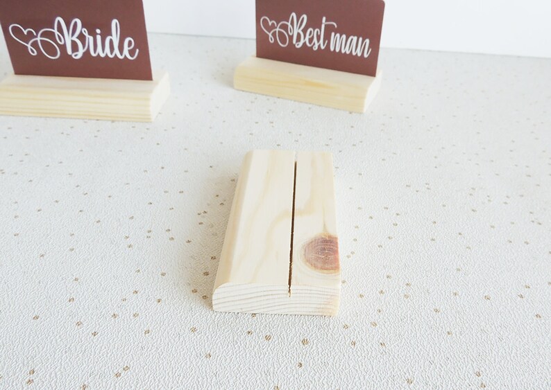10 Wedding Place Card Holders Table Name Holders Wooden Etsy UK