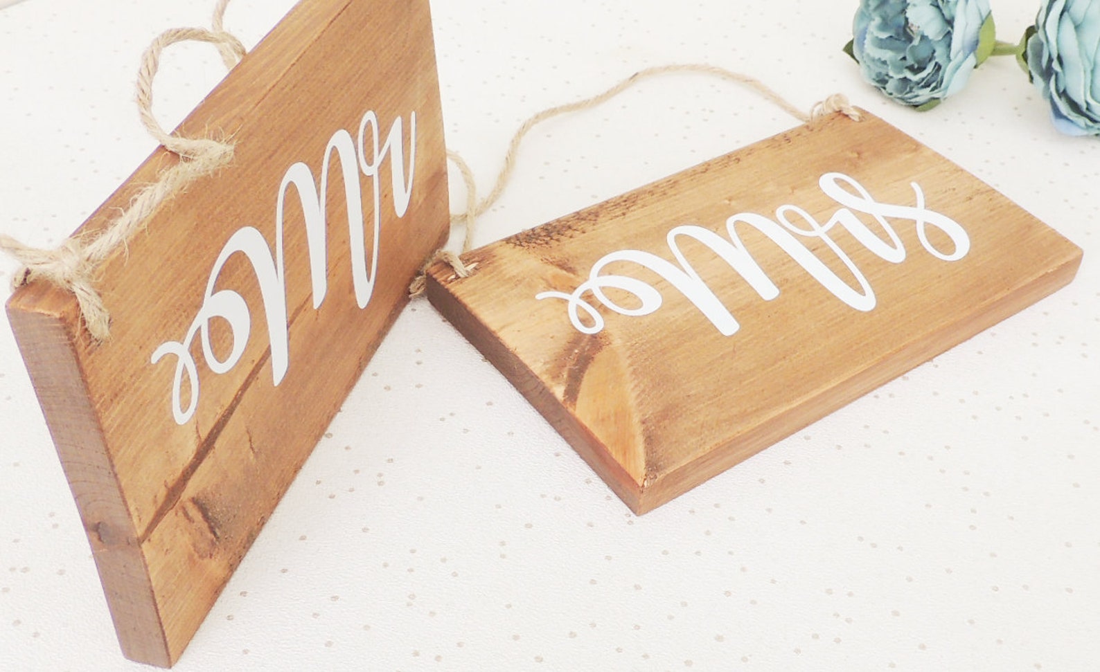 Mr and Mrs Signs Rustic Wedding Signs Chair Signs Hanging | Etsy UK