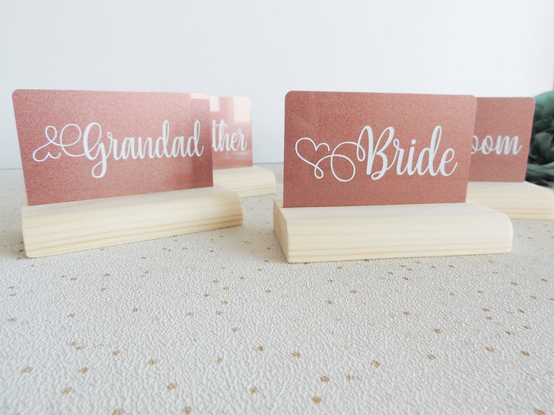 10 Wedding Place Card Holders Table Name Holders Wooden Etsy UK