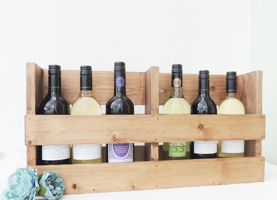 Wine Rack Wooden Bottle Holder Kitchen Storage Wine Shelf Wall