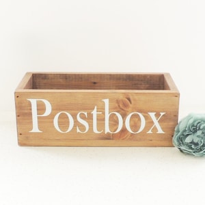 wooden post box, post storage, letter box, rustic decor, hall storage, wooden box, entryway box, post organiser, mail rack, letter holder